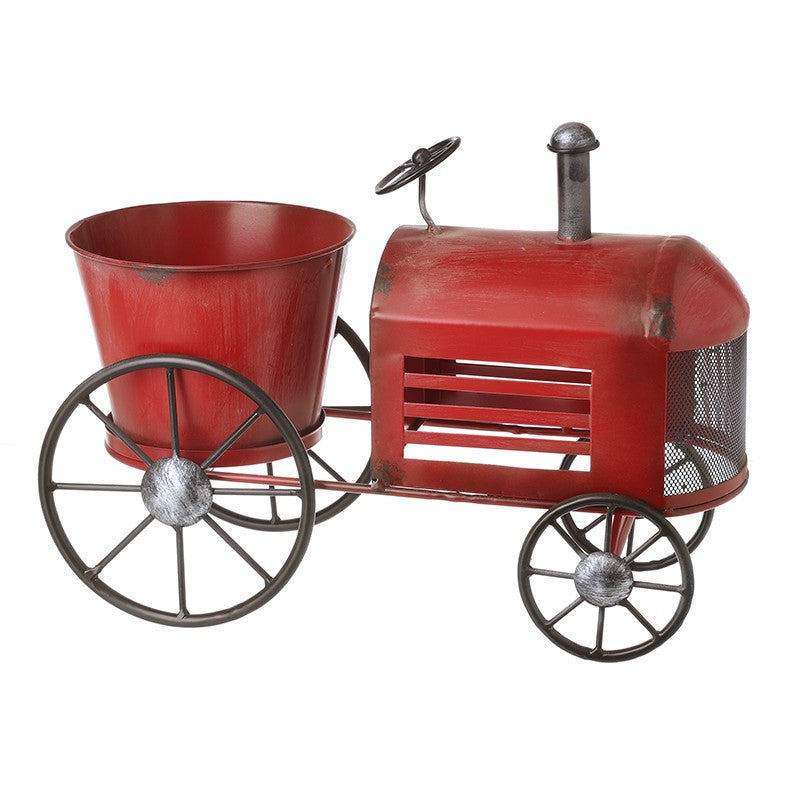 Vintage Metal Red Tractor
