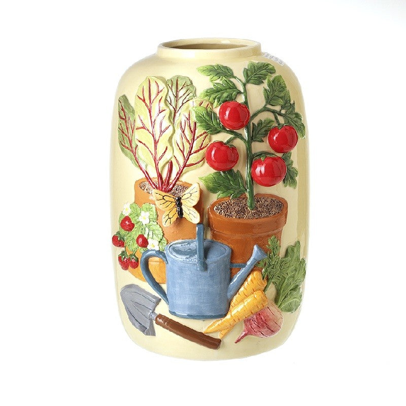 Vegetable Gardener Ceramic Vase Large