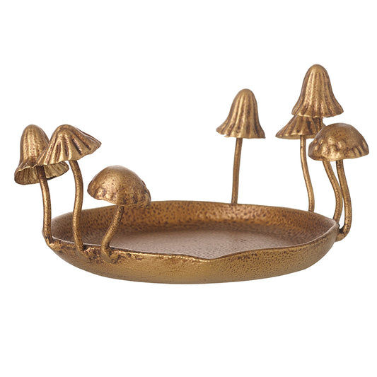 Gold Metal Mushroom Tray