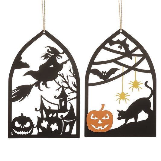 Metal Cut Out Halloween Window Hanger