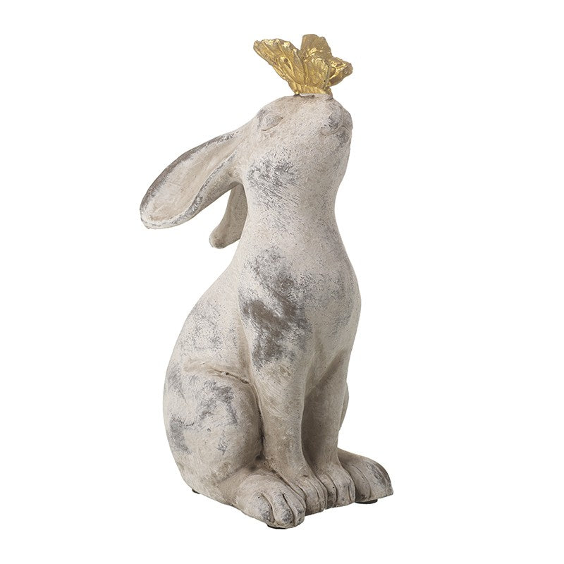 Stone Rabbit With Butterfly