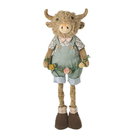 Highland Cow With Extendable Legs