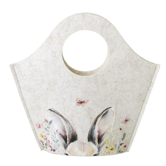 Rabbit Print Felt Bag