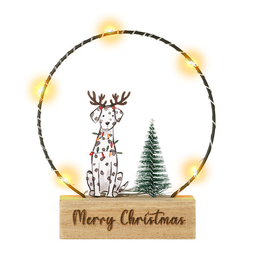 Merry Christmas Dog LED Scene
