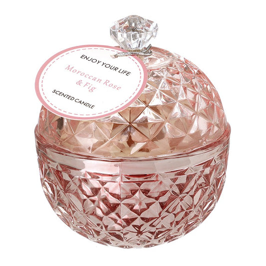 Glass Scented Candle Moroccan Rose And Fig