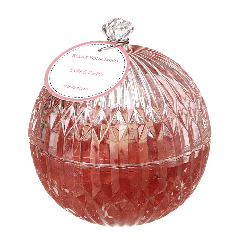 Large Glass Scented Candle Sweet Fig