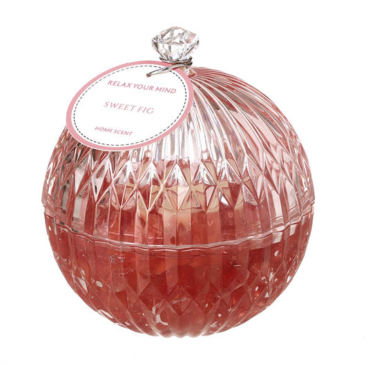 Large Glass Scented Candle Sweet Fig