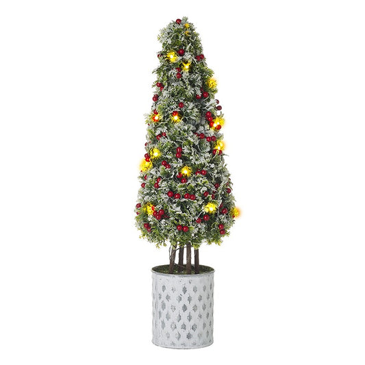 Light Up Winter Tree with Berries