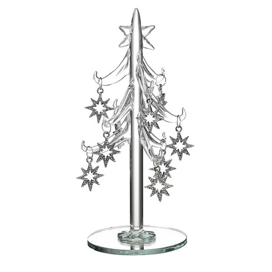 Glass Tree With Star Decorations