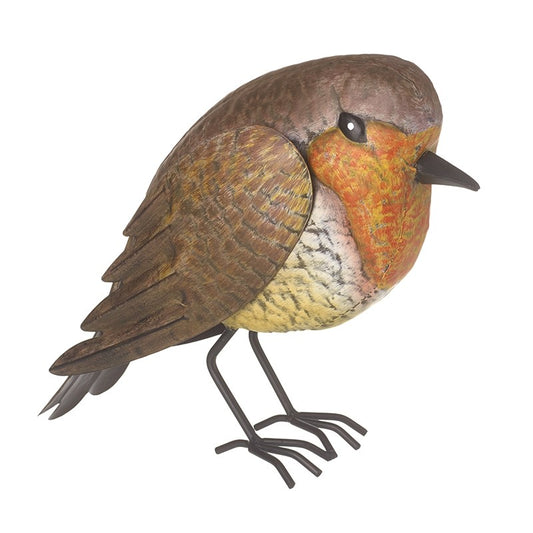 Large Metal Robin Decoration