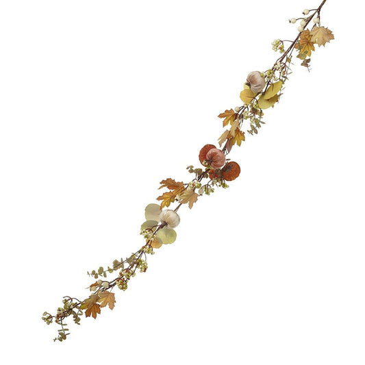 Autumn Mix Garland with Leaf, Berries and Pumpkins