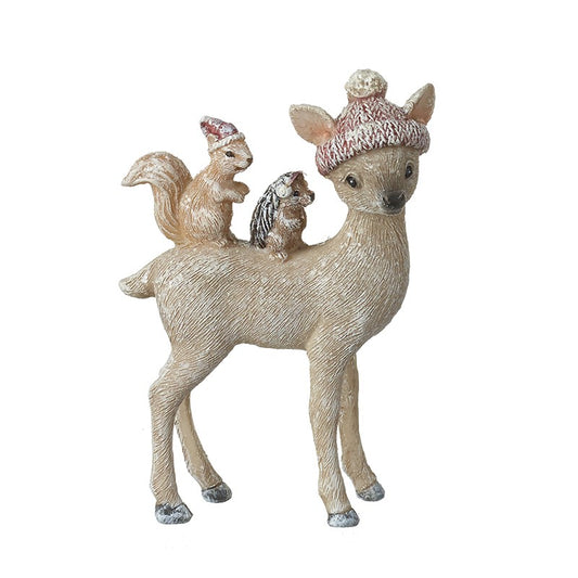 Baby Deer With Squirrel And Hedgehog