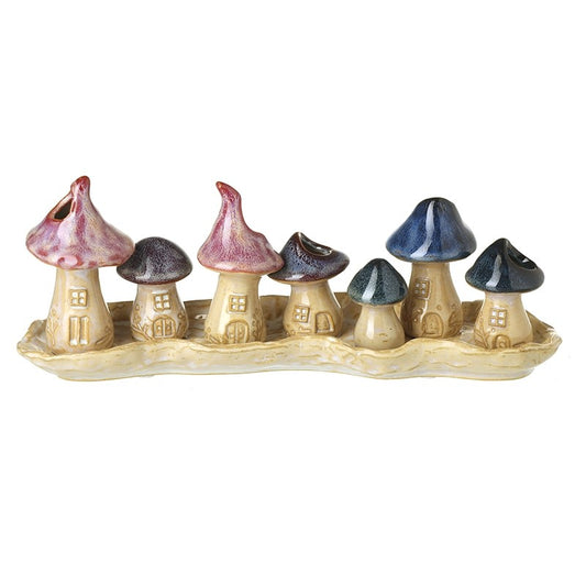 Porcelain Toadstool House Decoration