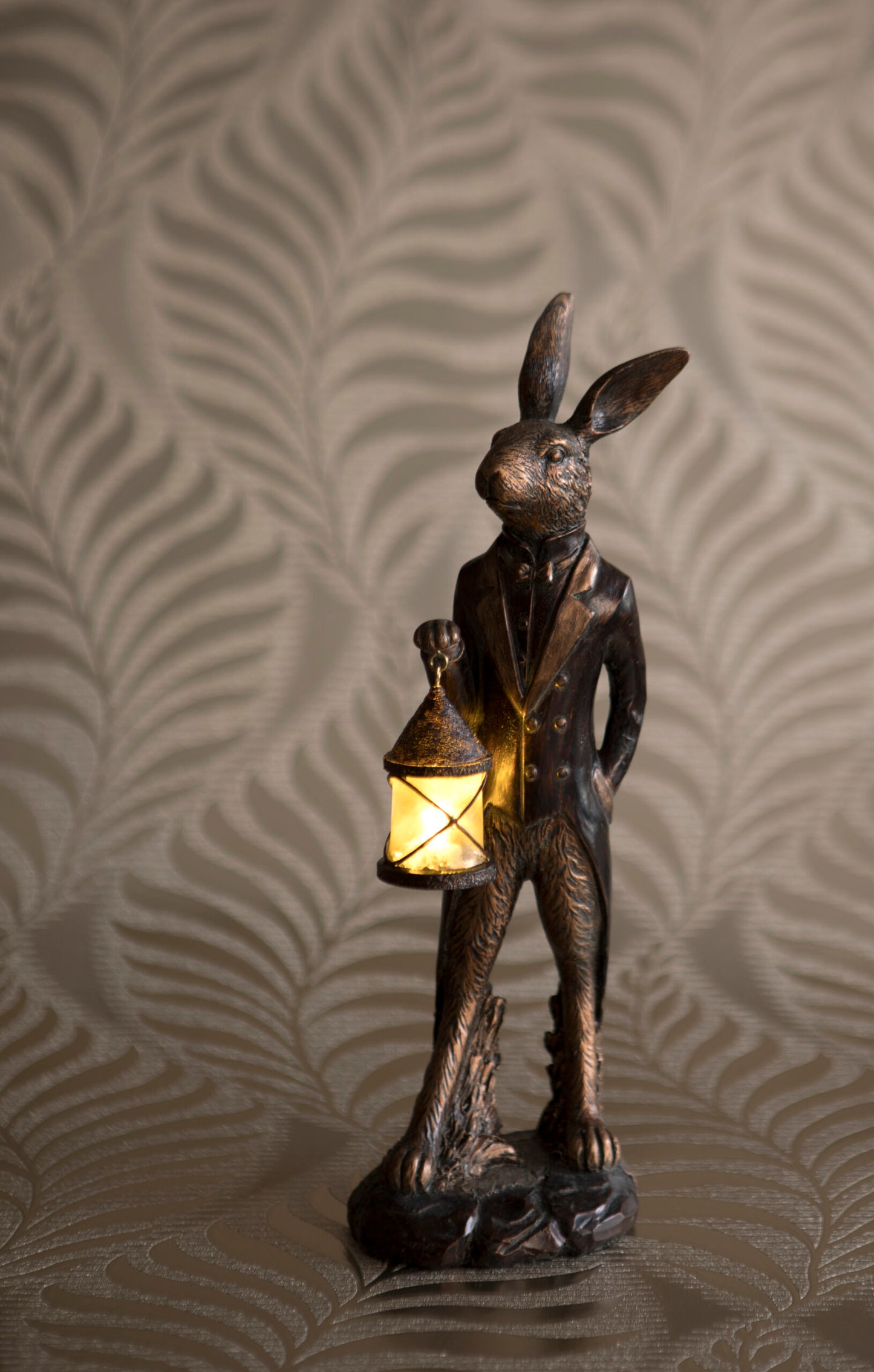 Debon Hare with LED Lantern