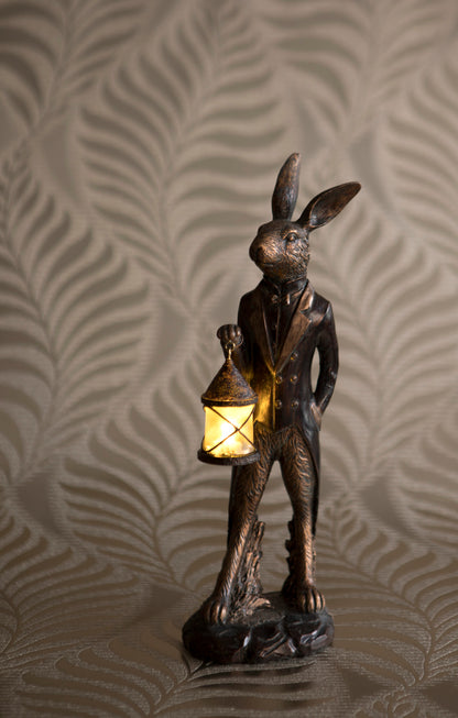 Debon Hare with LED Lantern