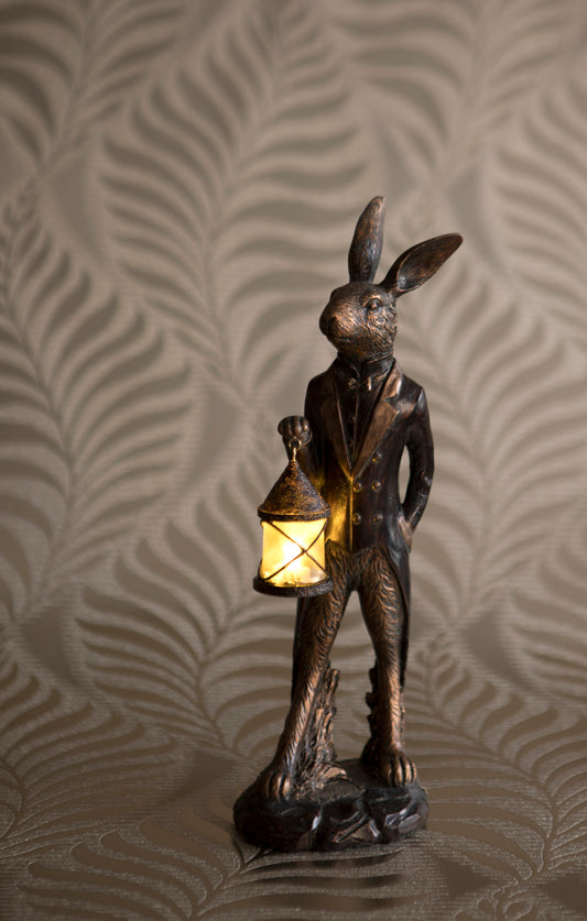 Debon Hare with LED Lantern