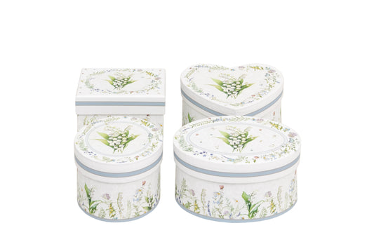 Set of 4 Snowdrop Boxes