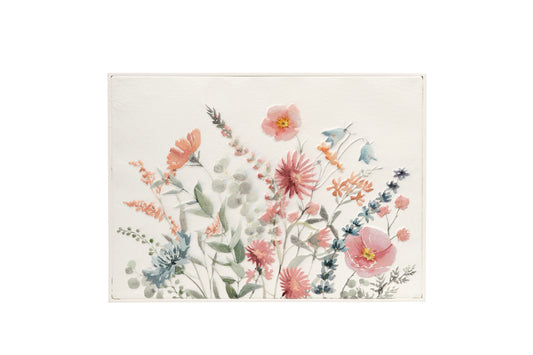 Embossed Flower Plaque