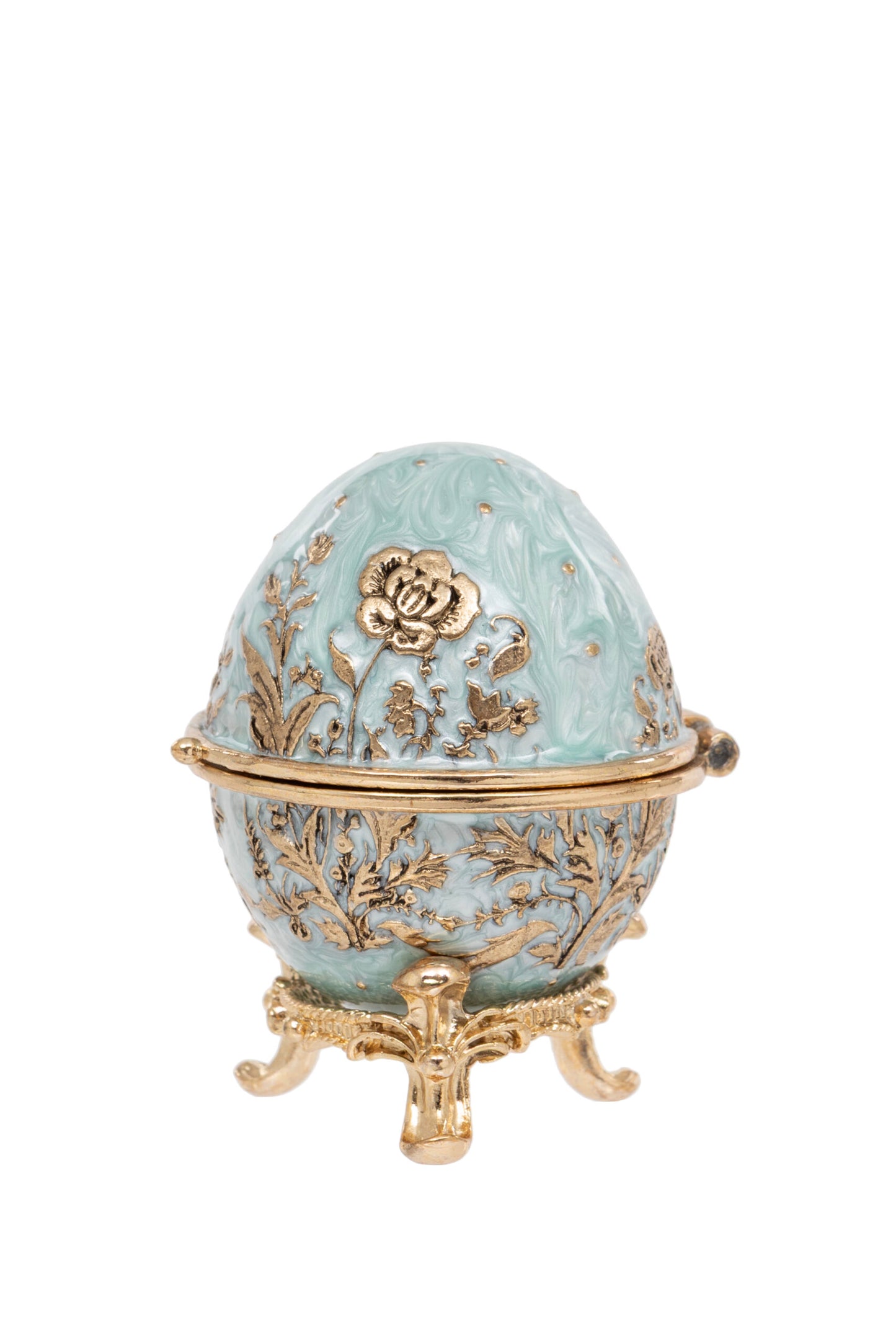 Floral Egg Trinket Box