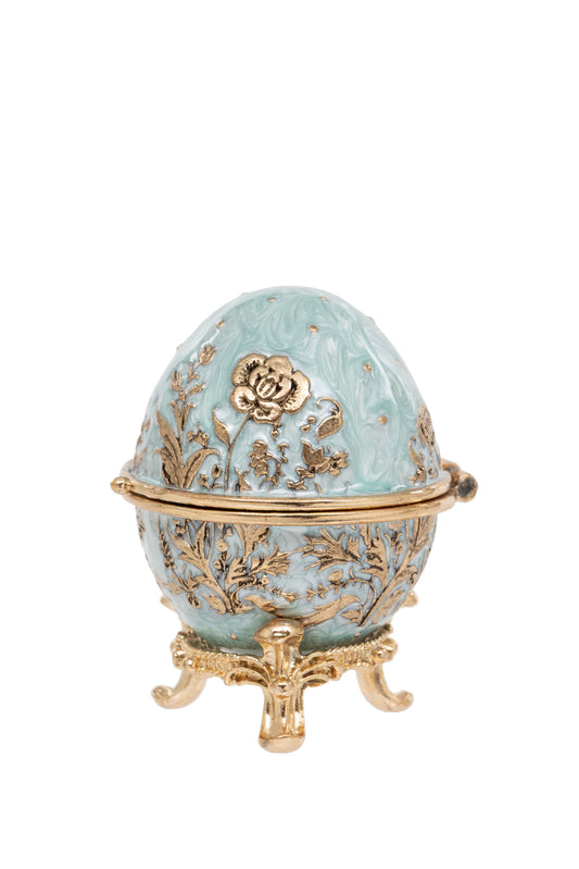 Floral Egg Trinket Box