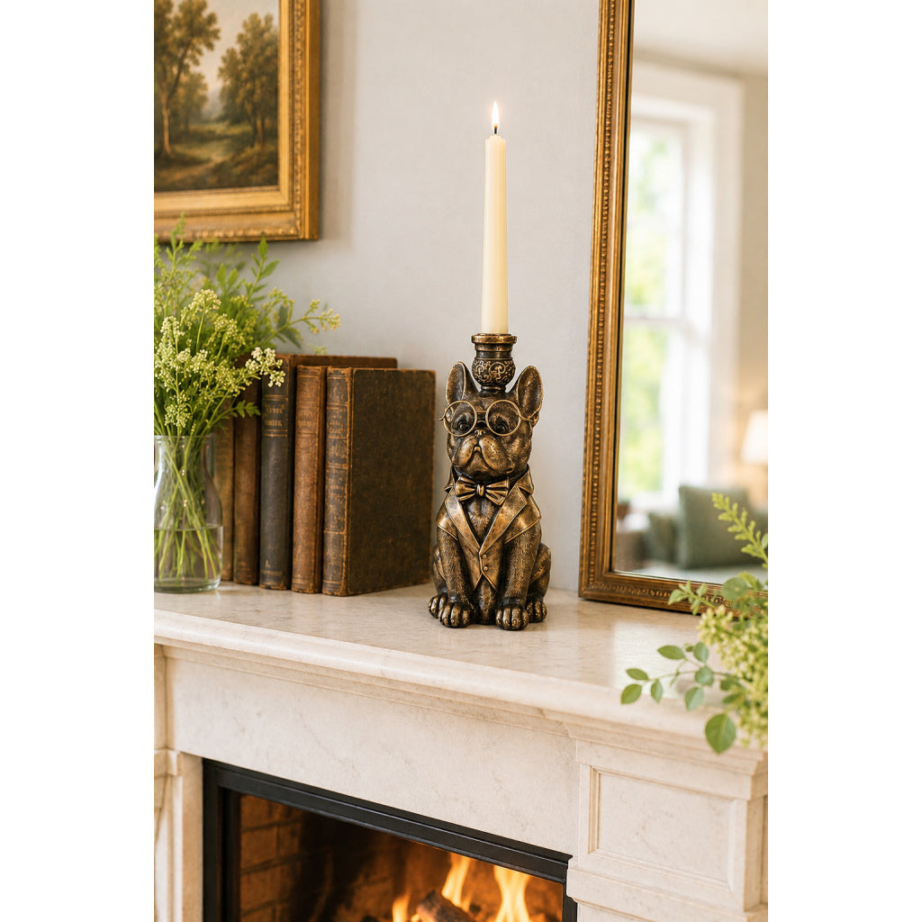 Frenchie Candleholder