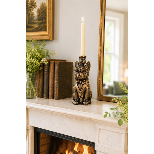 Frenchie Candleholder
