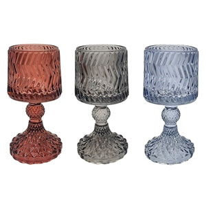 Glass Candle Holder 15cm