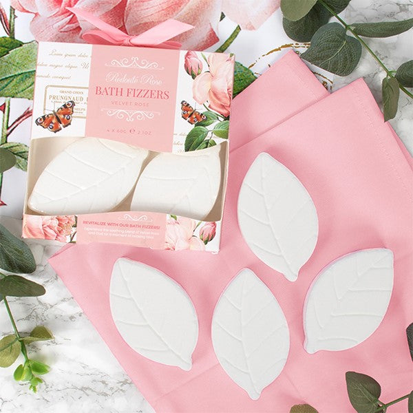 Redoute Rose Bath Fizzer Set of 4
