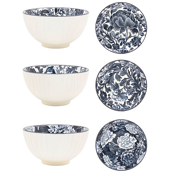 Tuscany Dark Blue Fleur Bowl Medium