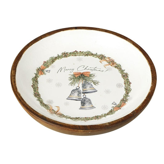 Merry Christmas Bells Round Tray 16cm