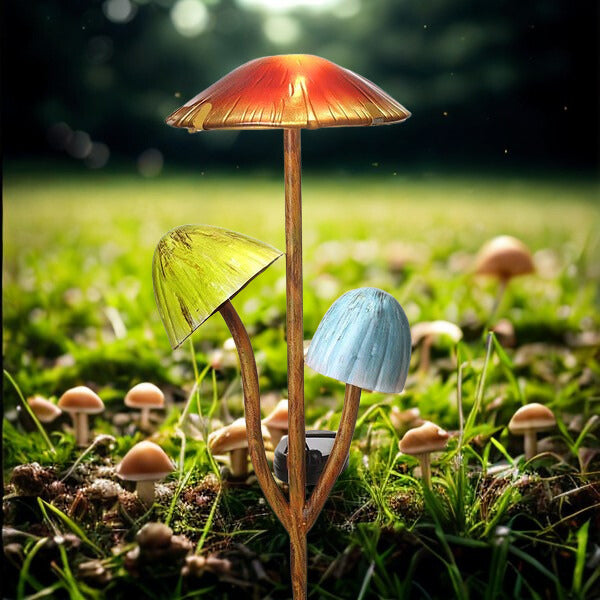 Solar Metal Mushroom Stake