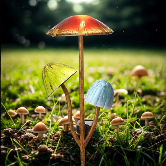 Solar Metal Mushroom Stake