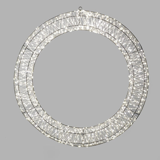 Large Led Flat Back Wreath 60cm