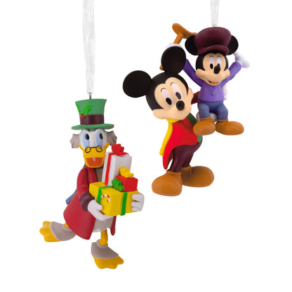 Storied Moments Disney Christmas Ornaments - Set of 2 - Mickey's Christmas Carol