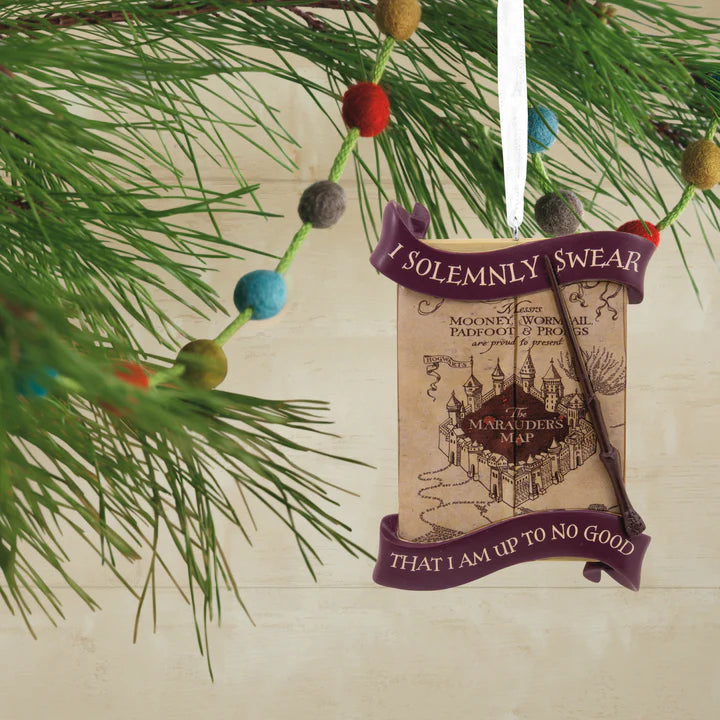 Collectable Harry Potter™ - Marauder's Map, Wand & Quote Ornament