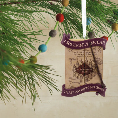 Collectable Harry Potter™ - Marauder's Map, Wand & Quote Ornament