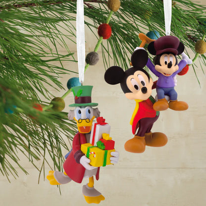 Storied Moments Disney Christmas Ornaments - Set of 2 - Mickey's Christmas Carol