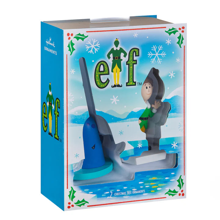 Collectable Elf Storied Moments Ornament - Set of 2 Buddy the Elf & Mr Narwhal