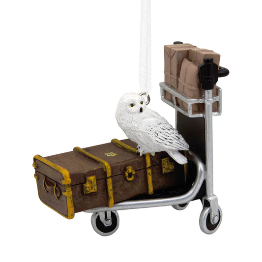 Collectable Harry Potter™ - Trolley with Trunk & Hedwig the Owl Ornament