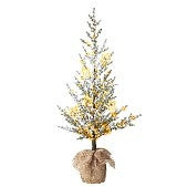 Tall LED Christmas Tree on Hessian Base