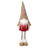 Standing Gonk with Red & White Swirl Hat