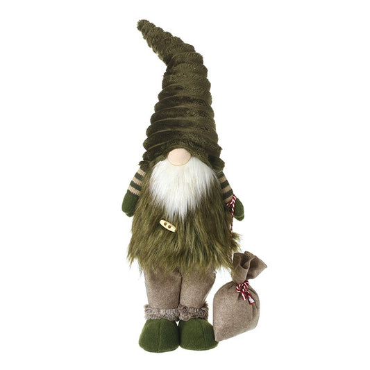 Standing Dark Green Gonk With Bag