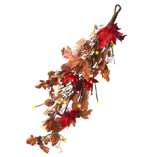 Light Up Russet Mixed Leaves Spray