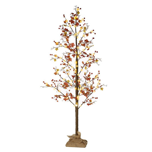 Large Light Up Autumn Russet Tree with Berries