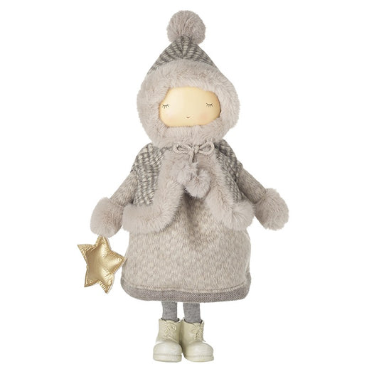 Standing Girl With Tweed Hat And Cape