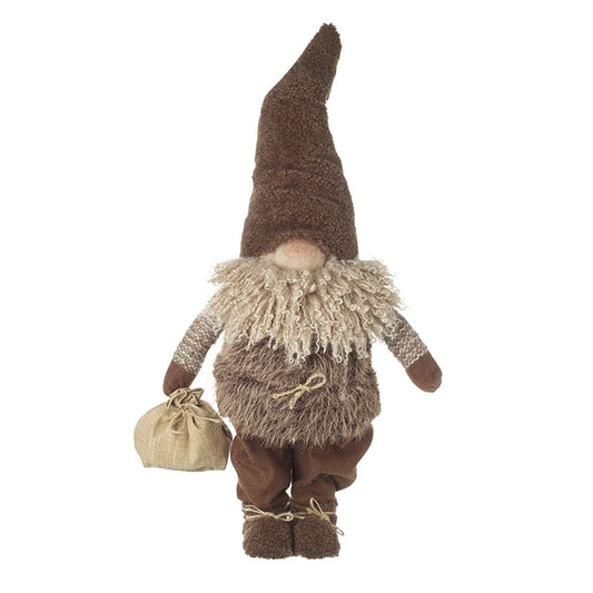 Brown Soft Gonk Wearing Brown Hat Winter Ornament