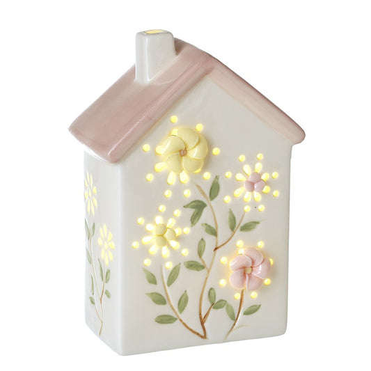 Floral Ceramic Led House
