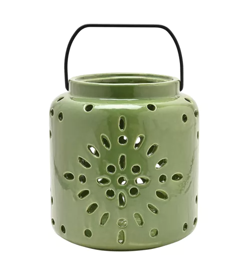 Country Living Ceramic Lantern - Sage