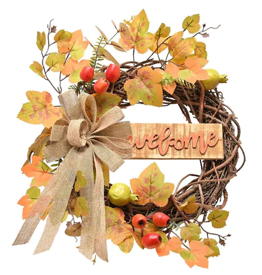Country Living Natural Handmade Autumn Welcome Wreath