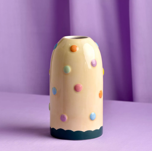 Raspberry Blossom Bobble Multi Coloured Vase